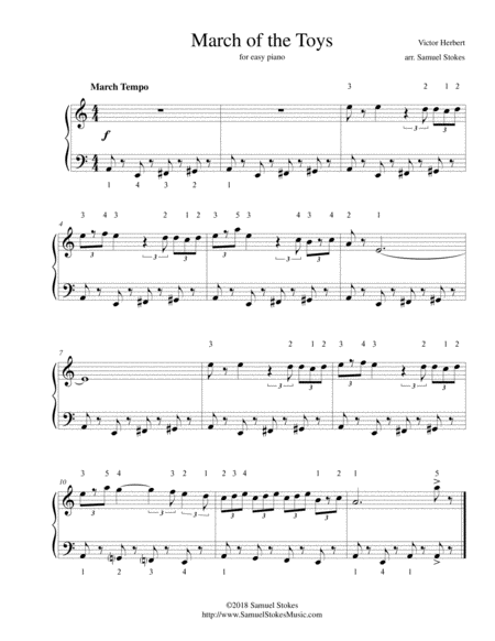 March Of The Toys For Easy Piano Sheet Music