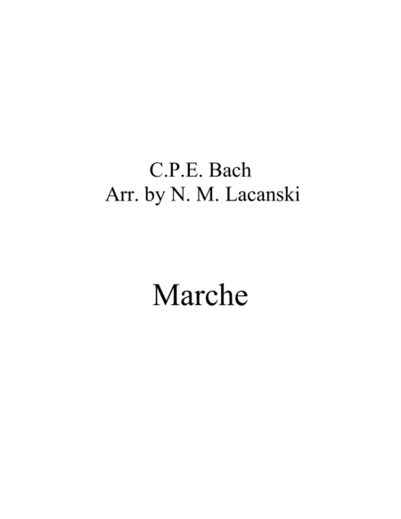 Free Sheet Music Marche