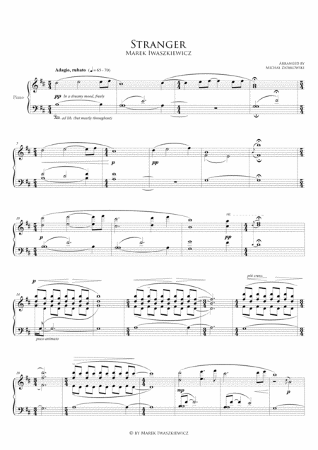 Marek Iwaszkiewicz Stranger Sheet Music