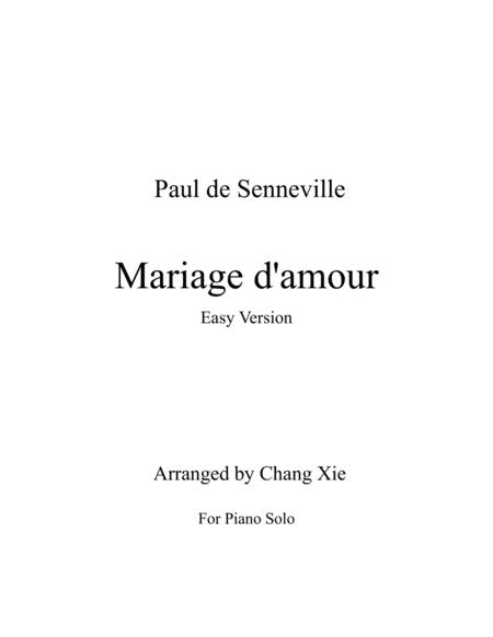 Free Sheet Music Mariage D Amour Piano Solo Easy Version