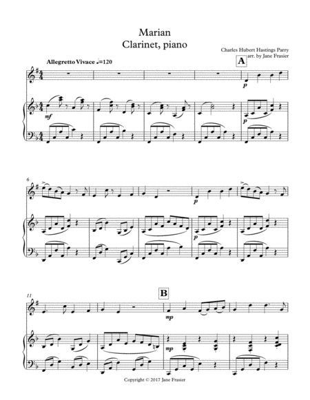 Free Sheet Music Marian