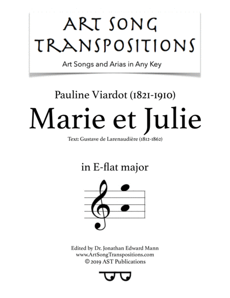 Marie Et Julie E Flat Major Sheet Music