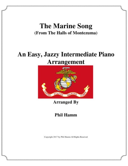 Free Sheet Music Marines Hymn From The Halls Of Montezuma