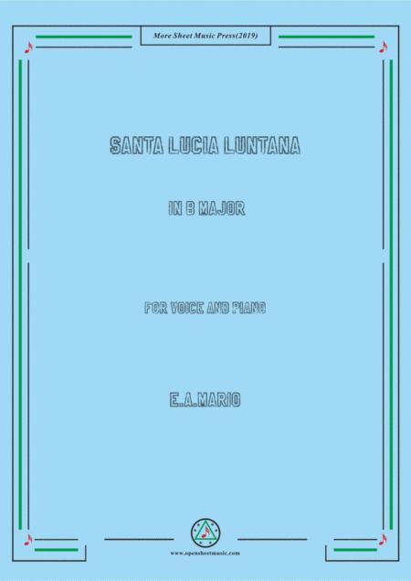 Free Sheet Music Mario Santa Lucia Luntana In B Major