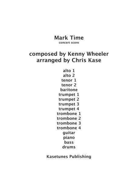 Mark Time For Full Big Band Sheet Music