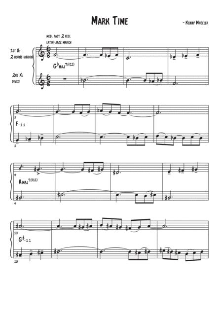 Free Sheet Music Mark Time