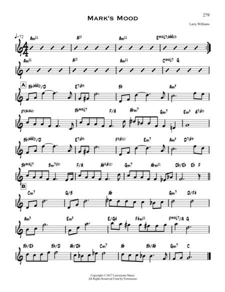 Marks Mood Sheet Music