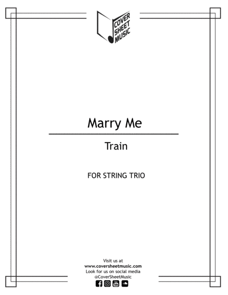 Free Sheet Music Marry Me String Trio