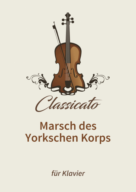 Free Sheet Music Marsch Des Yorkschen Korps