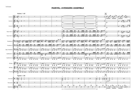 Free Sheet Music Marvel Avengers Assemble For Youth Brass