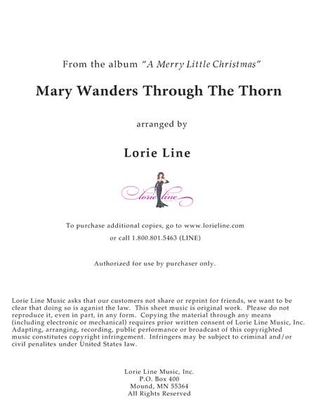 Mary Wanders Through The Thorn Sheet Music