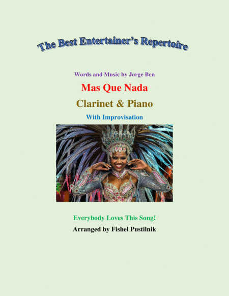 Mas Que Nada For Clarinet And Piano Jazz Pop Version With Improvisation Sheet Music