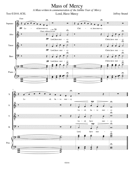 Free Sheet Music Mass Of Mercy In A Minor