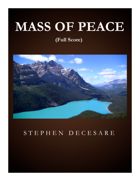 Mass Of Peace Full Score Sheet Music