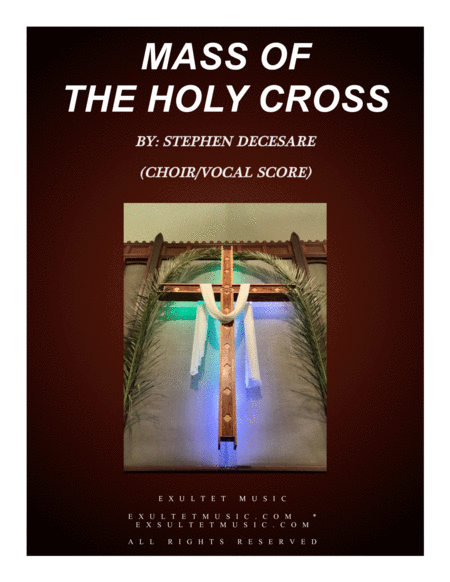Free Sheet Music Mass Of The Holy Cross Choir Vocal Score