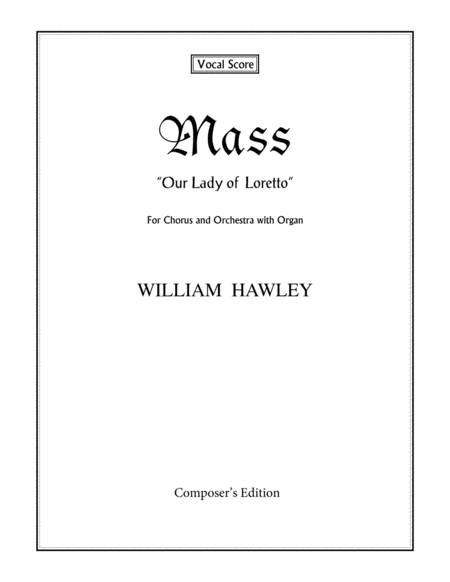 Mass Our Lady Of Loretto Vocal Score Sheet Music