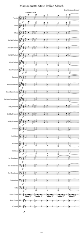 Massachuetts State Police March Sheet Music