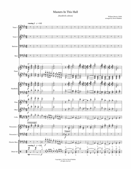 Masters In This Hall Handbells Edition Sheet Music