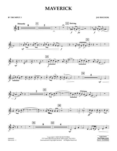 Free Sheet Music Maverick Bb Trumpet 3