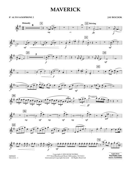 Free Sheet Music Maverick Eb Alto Saxophone 2