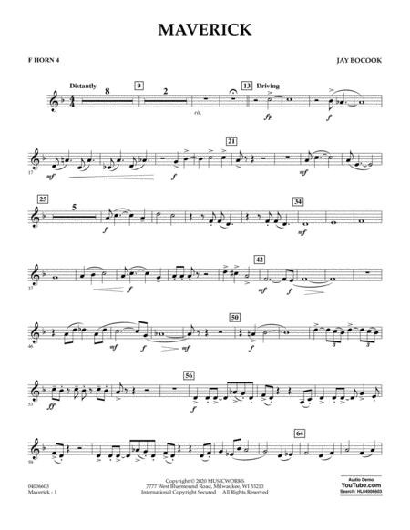 Free Sheet Music Maverick F Horn 4