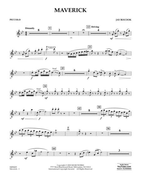 Free Sheet Music Maverick Piccolo