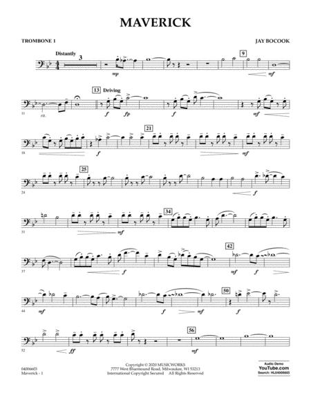 Free Sheet Music Maverick Trombone 1