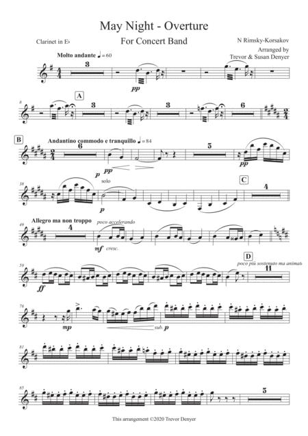 Free Sheet Music May Night Overture Rimsky Korsakov