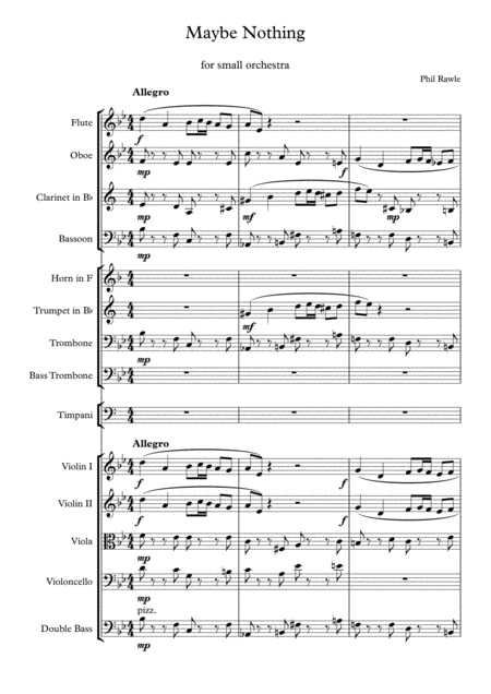 Maybe Nothing For Small Orchestra Sheet Music