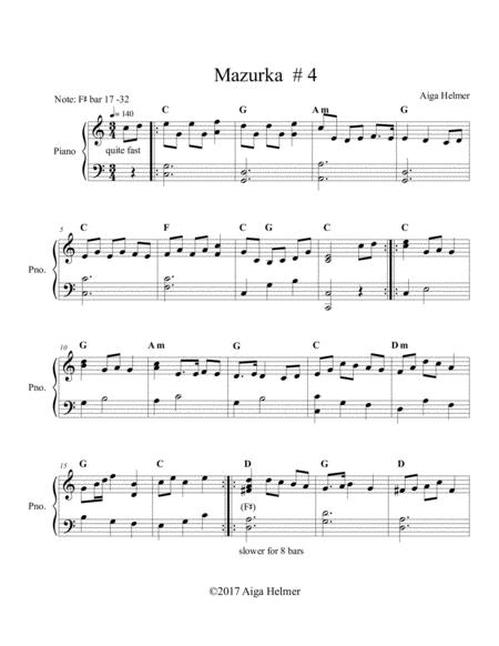 Free Sheet Music Mazurka 4