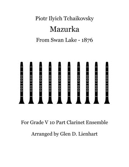 Mazurka Swan Lake Clarinets Sheet Music