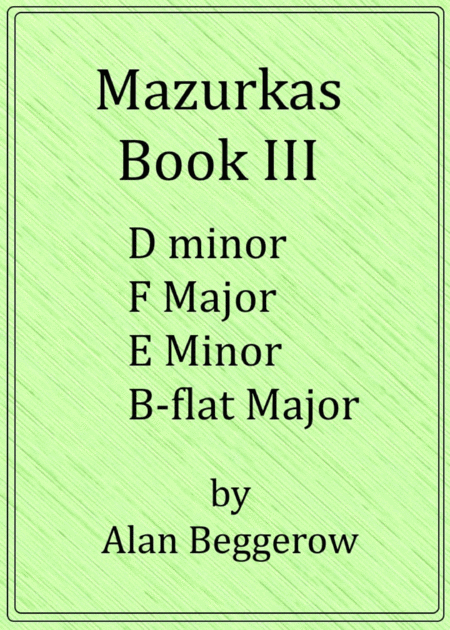 Free Sheet Music Mazurkas Book Iii