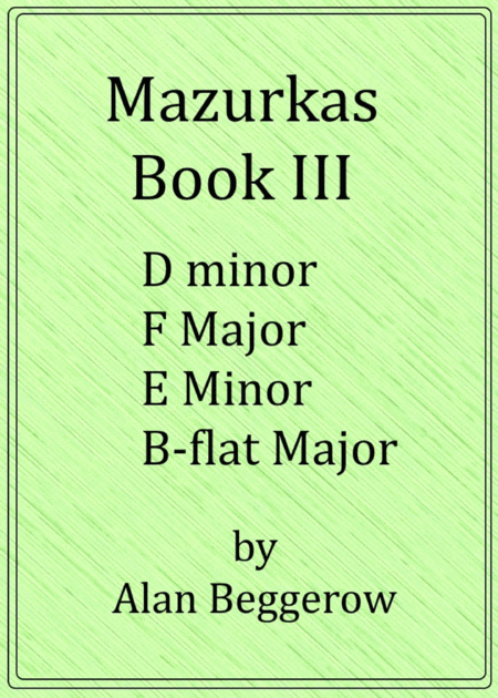 Mazurkas Book Iii Sheet Music