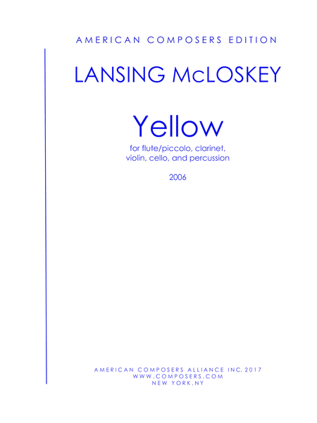 Free Sheet Music Mcloskey Yellow