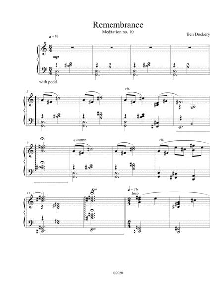 Free Sheet Music Meditation No 10