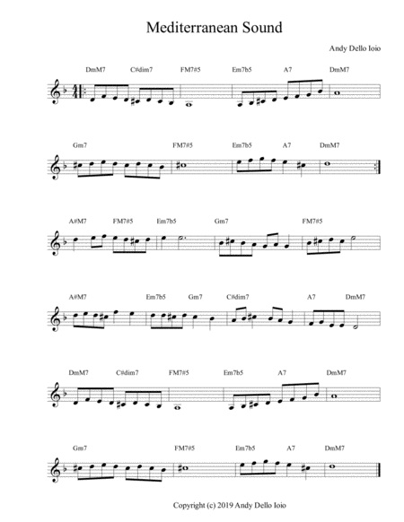 Mediterranean Sound Sheet Music