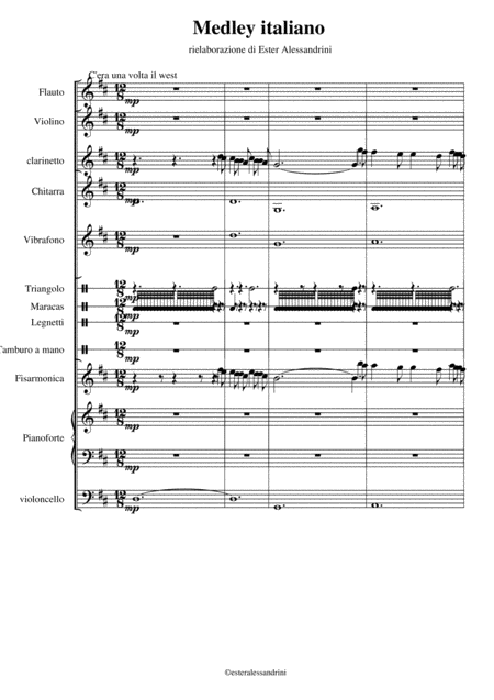 Free Sheet Music Medley Italiano Per Orchestra