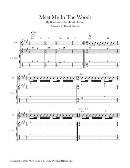 Free Sheet Music Meet Me In The Woods