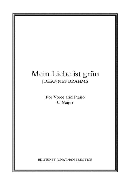 Meine Liebe Ist Grn C Major Sheet Music