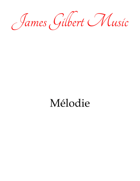 Free Sheet Music Melodie