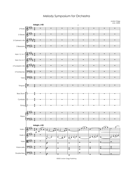 Melody Symposium For Orchestra Sheet Music