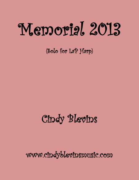 Memorial 2013 An Original Solo For Lap Harp From My Book Make Believe Lap Harp Version Sheet Music