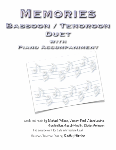 Memories Bassoon Tenoroon Duet Sheet Music