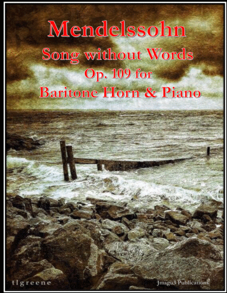 Mendelssohn Song Without Words Op 109 For Baritone Horn Piano Sheet Music