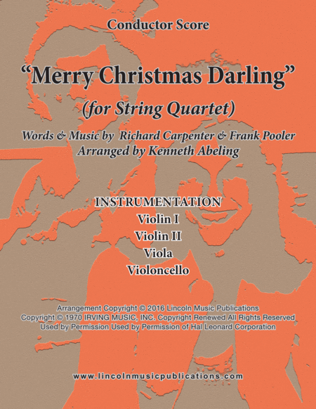 Merry Christmas Darling For String Quartet Sheet Music