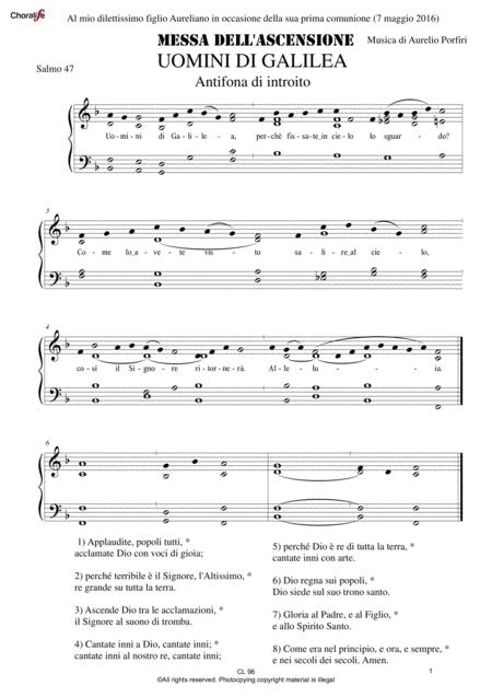 Free Sheet Music Messa Dell Ascensione