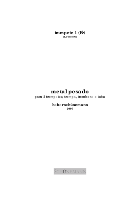 Free Sheet Music Metal Pesado