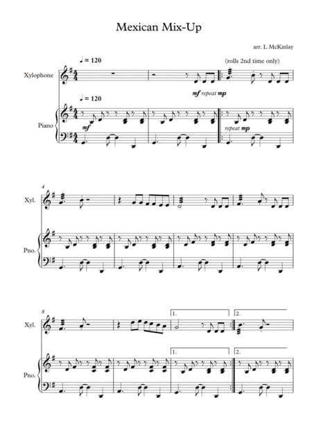 Free Sheet Music Mexican Mix Up