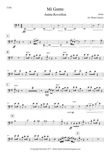 Free Sheet Music Mi Gente