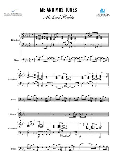 Free Sheet Music Michael Buble Me And Mrs Jones